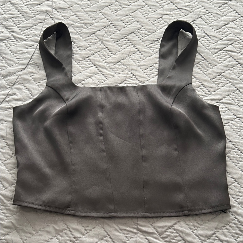 Express Charcoal Crop Top